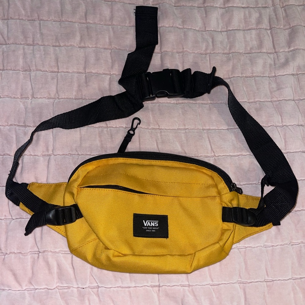 Vans Yellow and Black Belt Bag Sporty Design